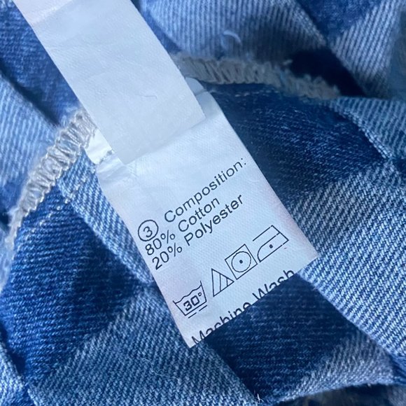 SHEIN (Size S) Blue Denim Checkered Jacket - Picture 5 of 6